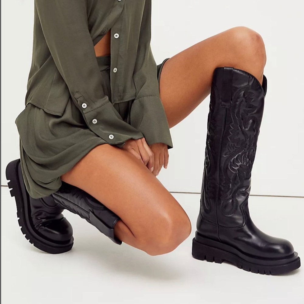 Jeffrey Campbell x Free People collab Space Cowboy boots size 8